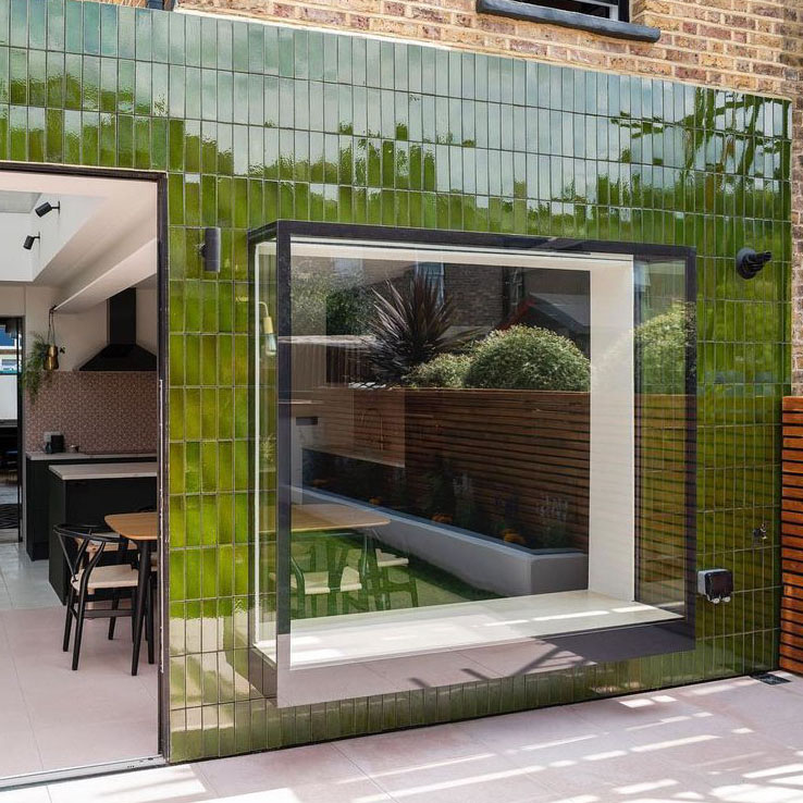 brick slips used on house exterior by architect