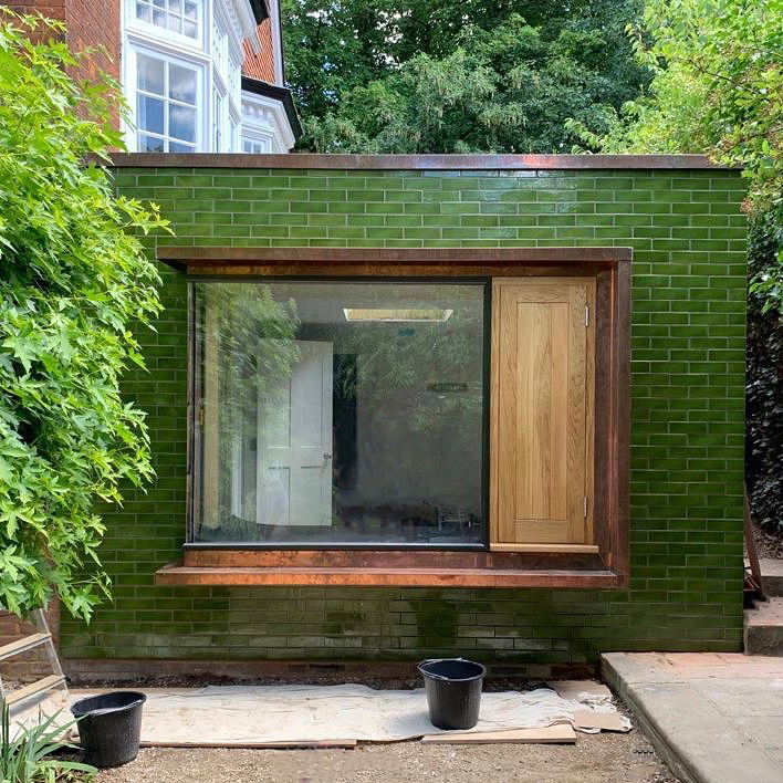 brick slips used on house exterior by architect