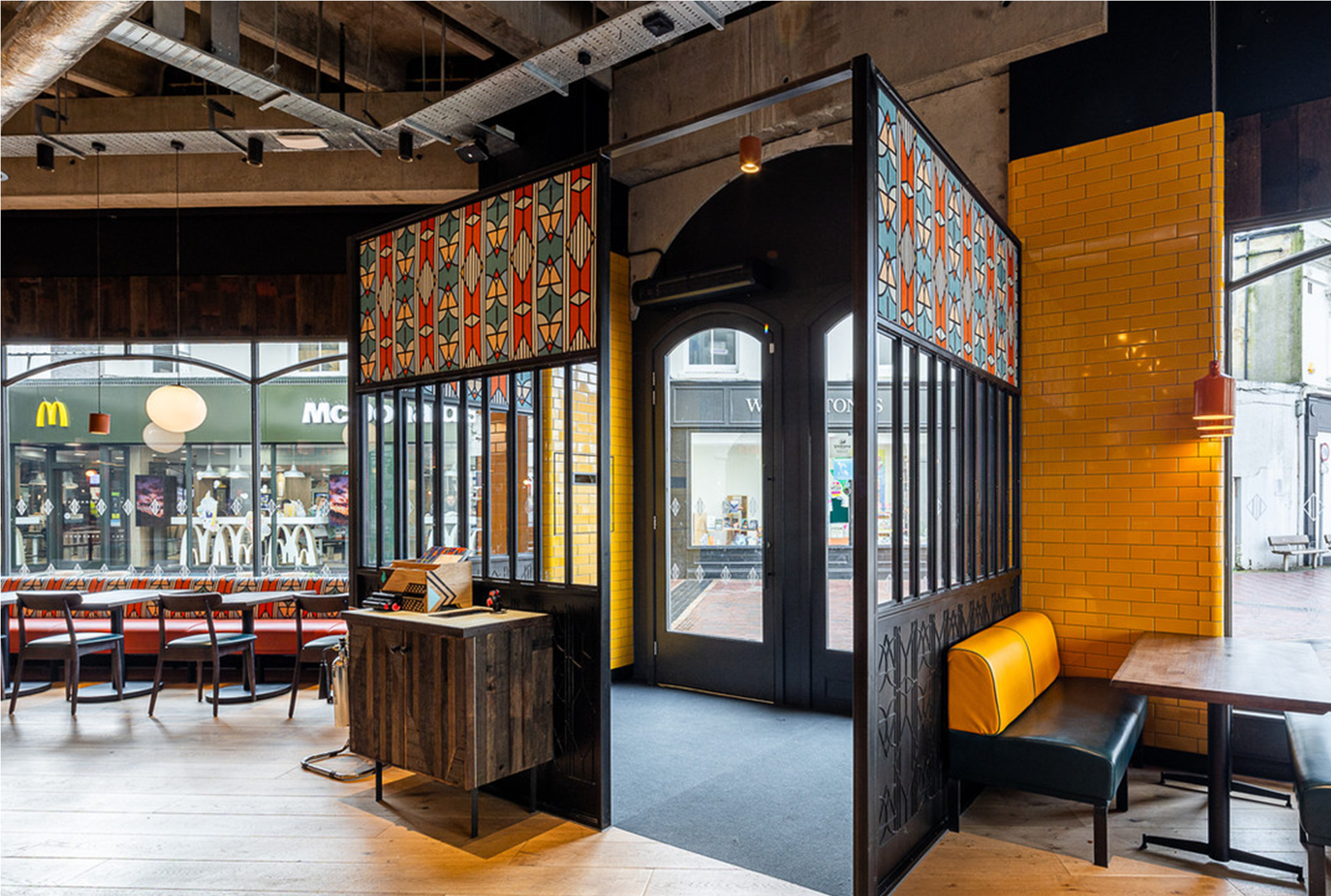 Nando's Worthing Signal Yellow Tiles