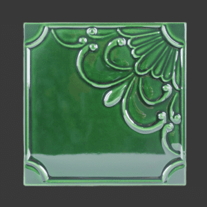 Victorian Green Royal Windsor Quarter Tile